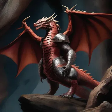 As the ancient dragon emerged from the depths of the cavern, the brave knight stood in gape, marveling at its magnificence.