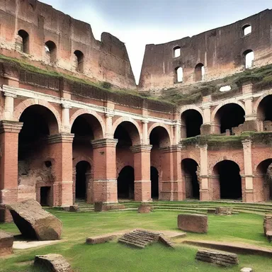 As I gape at the ruins of the Colosseum, I can't help but imagine the gladiatorial battles that took place there.