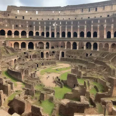 As I gape at the ruins of the Colosseum, I can't help but imagine the gladiatorial battles that took place there.