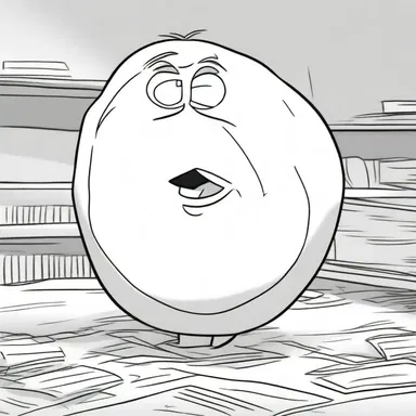 The characters in the cartoon gaped at the outrageous sight unfolding before their eyes.