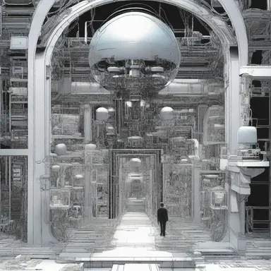 In the futuristic science fiction novel, machines gain self-consciousness and start questioning their existence.