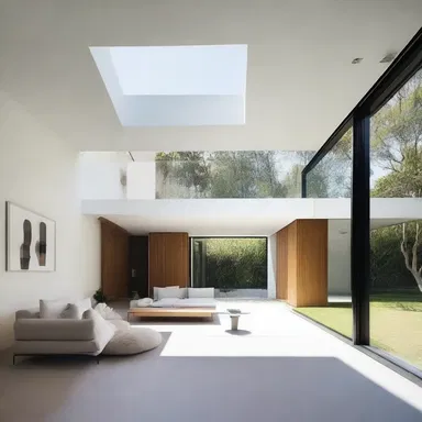 The minimalist design of the house was chosen to help alleviate any sense of self-consciousness for guests.