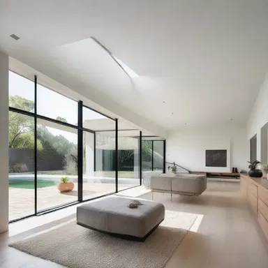 The minimalist design of the house was chosen to help alleviate any sense of self-consciousness for guests.