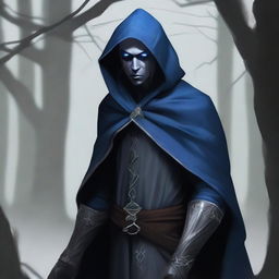 This is a high-quality digital art image of a drow elf ranger