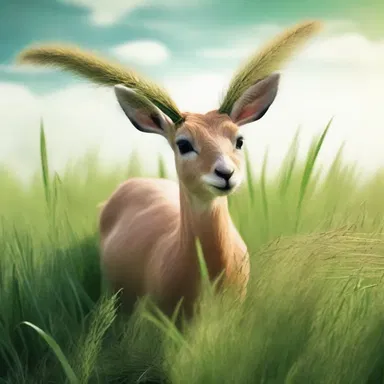 In the magical realm of Eldoria, the mystical creature fed on the enchanted intermediate wheatgrass to gain its extraordinary powers.