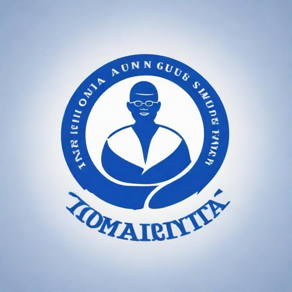 Create a logo for 'Komunitas Guru Sempasa', symbolizing unity, education, and growth. Use a modern and simple design with the colors of blue and white.