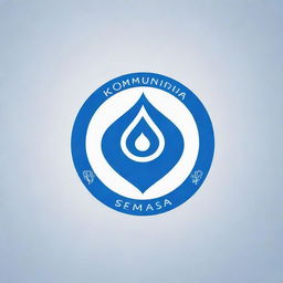 Create a logo for 'Komunitas Guru Sempasa', symbolizing unity, education, and growth. Use a modern and simple design with the colors of blue and white.