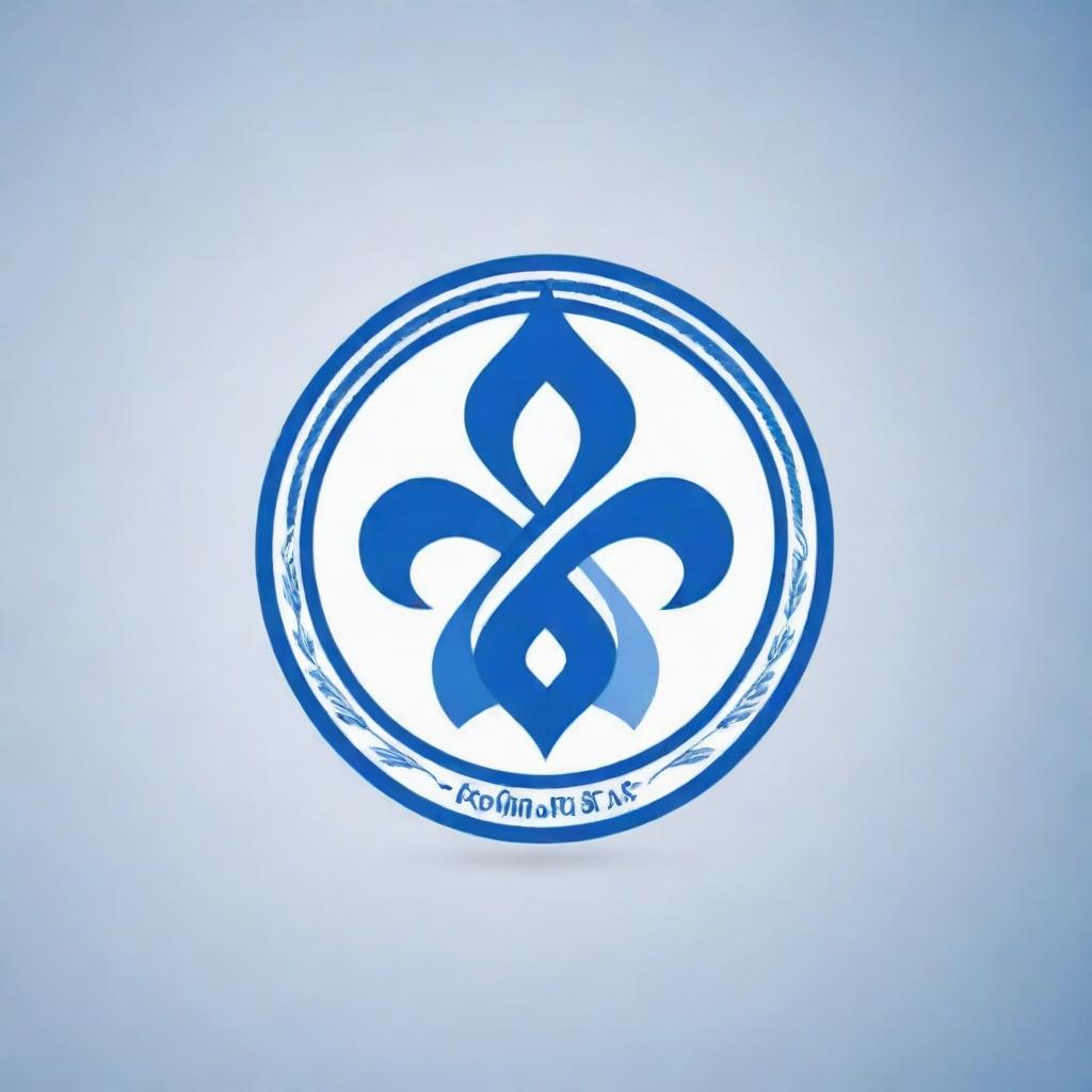 Create a logo for 'Komunitas Guru Sempasa', symbolizing unity, education, and growth. Use a modern and simple design with the colors of blue and white.