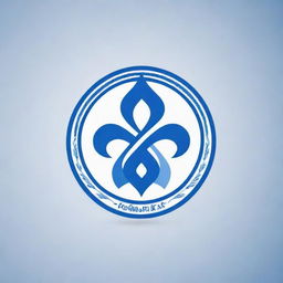 Create a logo for 'Komunitas Guru Sempasa', symbolizing unity, education, and growth. Use a modern and simple design with the colors of blue and white.