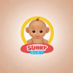 Design a logo for a toy shop named 'Suraj Baby World'. The logo should be colorful, playful and include elements related to toys and children.