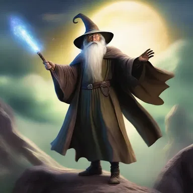 The wizard held his staff effortlessly, gliding it edgeways through the air as he cast his spells.