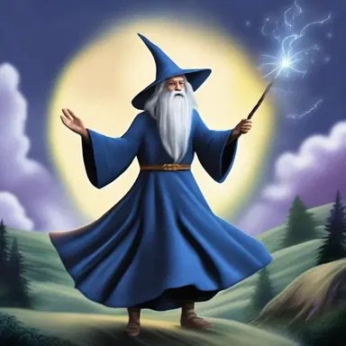 The wizard held his staff effortlessly, gliding it edgeways through the air as he cast his spells.