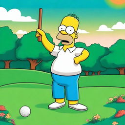 An image of Charlie, a cartoon character, is depicted as a golf expert