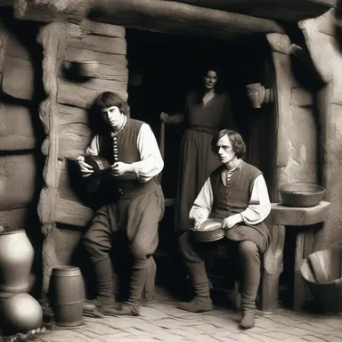 The period film featured a scene in which a musician played the gittern in a medieval tavern.