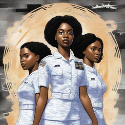 A powerful book cover, rendered in high-quality digital art, depicts a black female Sergeant in the US Army