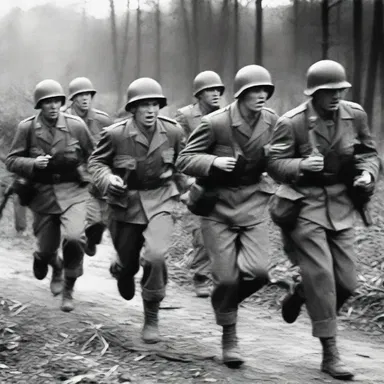 During World War II, the soldiers marched in a lento rhythm, overcome by the weight of their heavy gear and the exhaustion of battle.