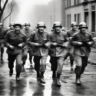 During World War II, the soldiers marched in a lento rhythm, overcome by the weight of their heavy gear and the exhaustion of battle.