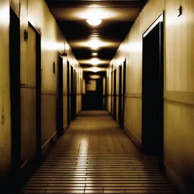 The lento heartbeat echoing through the dimly lit hallway added to the suspense and terror of the haunted house.