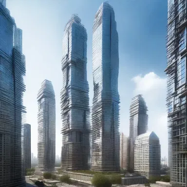 In the futuristic cityscape of the science fiction novel, towering skyscrapers were built with advanced scaffolds that seemed to defy gravity.