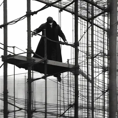 In the classic novel, the villain met his fate on the scaffold.