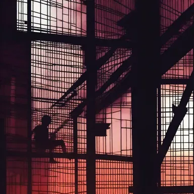 In the dark and dramatic anime series, the final showdown takes place on a sinister scaffold.