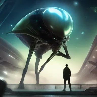 In the futuristic world of the novel, the alien creature emitted a chortle that echoed through the spaceship.