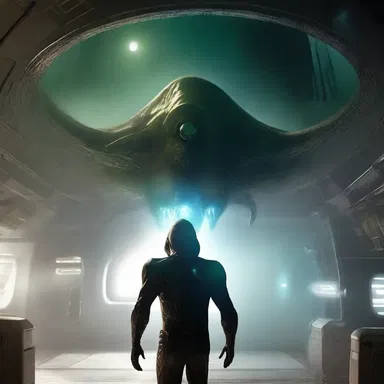 In the futuristic world of the novel, the alien creature emitted a chortle that echoed through the spaceship.