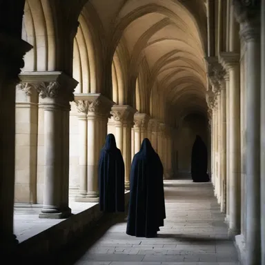 The horror film set in a sinister cloister kept the audience on the edge of their seats.