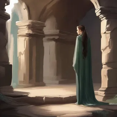 In the fantasy novel, the protagonist must cloister herself in a hidden cave to protect the ancient artifact from falling into the wrong hands.