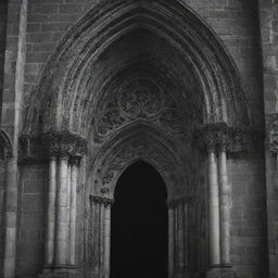 A stunningly detailed and atmospheric photograph of a piece of gothic architecture