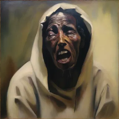 The artist's painting captured the wretch's expression of despair and longing.