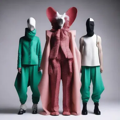 The eccentric fashion designer created an avant-garde collection inspired by the idea of a wretch.