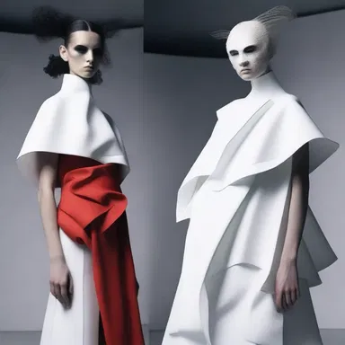The eccentric fashion designer created an avant-garde collection inspired by the idea of a wretch.