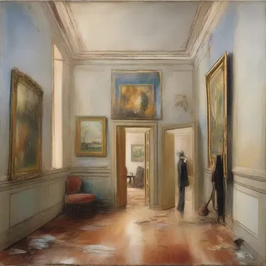 The painting perfectly encompasses the essence of the artist's vision.