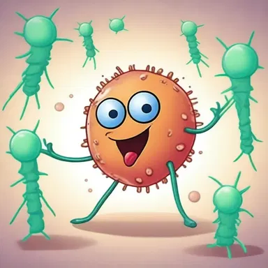In the cartoon, the microphage character used its small size to sneak up on bacteria and defeat them.