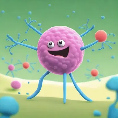 In the cartoon, the microphage character used its small size to sneak up on bacteria and defeat them.