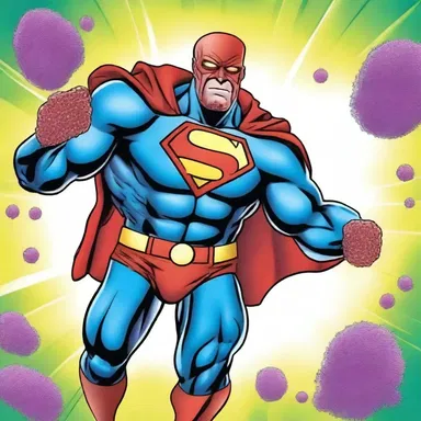 The superhero comic featured a microphage with extraordinary abilities to fight off bacteria and keep the body healthy.