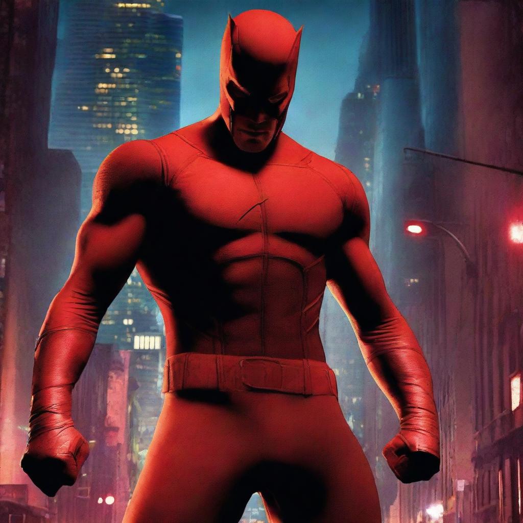 A high-quality digital art image showcasing the Marvel character Daredevil