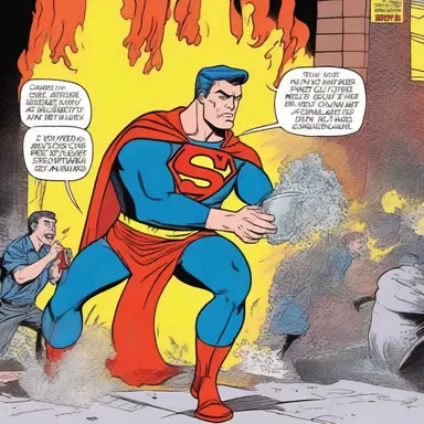 In the comic book, the superhero used a can of seltzer to put out fires and save the day.