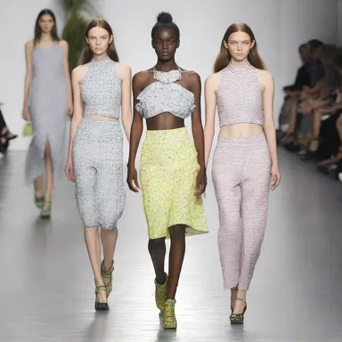 The fashion designer incorporated seltzer-inspired prints into her latest collection.