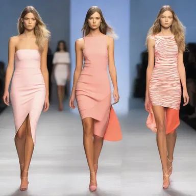 The fashion show featured models wearing trendy outfits, including a stunning jack salmon-inspired dress.