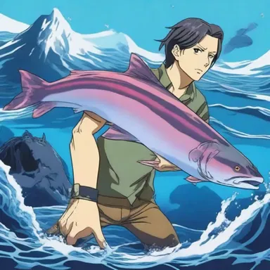 The protagonist of the anime series possessed a mystical ability to communicate with aquatic creatures, including a legendary jack salmon.