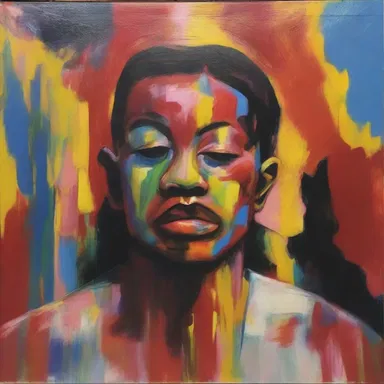 The artist expressed the onerousness of mental health struggles through a powerful painting.
