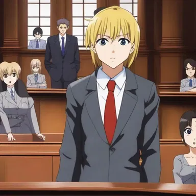 The anime series featured a dramatic scene where the main character received a monition, leading to a thrilling court trial.