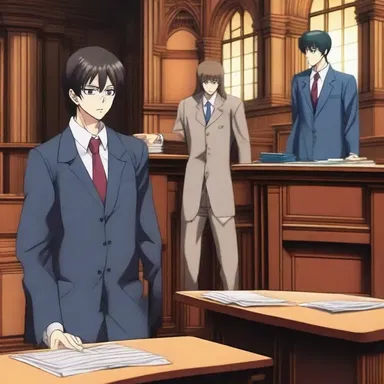 The anime series featured a dramatic scene where the main character received a monition, leading to a thrilling court trial.