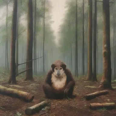 The artist's painting served as a monition, warning viewers about the dangers of deforestation.