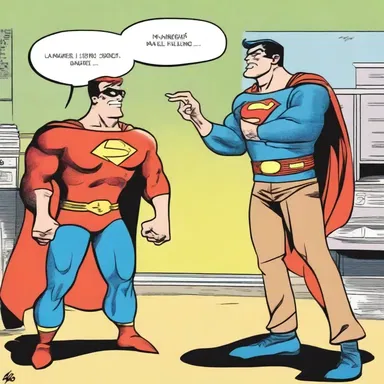 In the comic strip, the superhero's mentor delivered a monition to him, reminding him of his responsibilities.