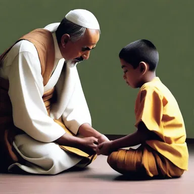 The wise and experienced master scolded his pupil with a monition, teaching him an important lesson in humility.