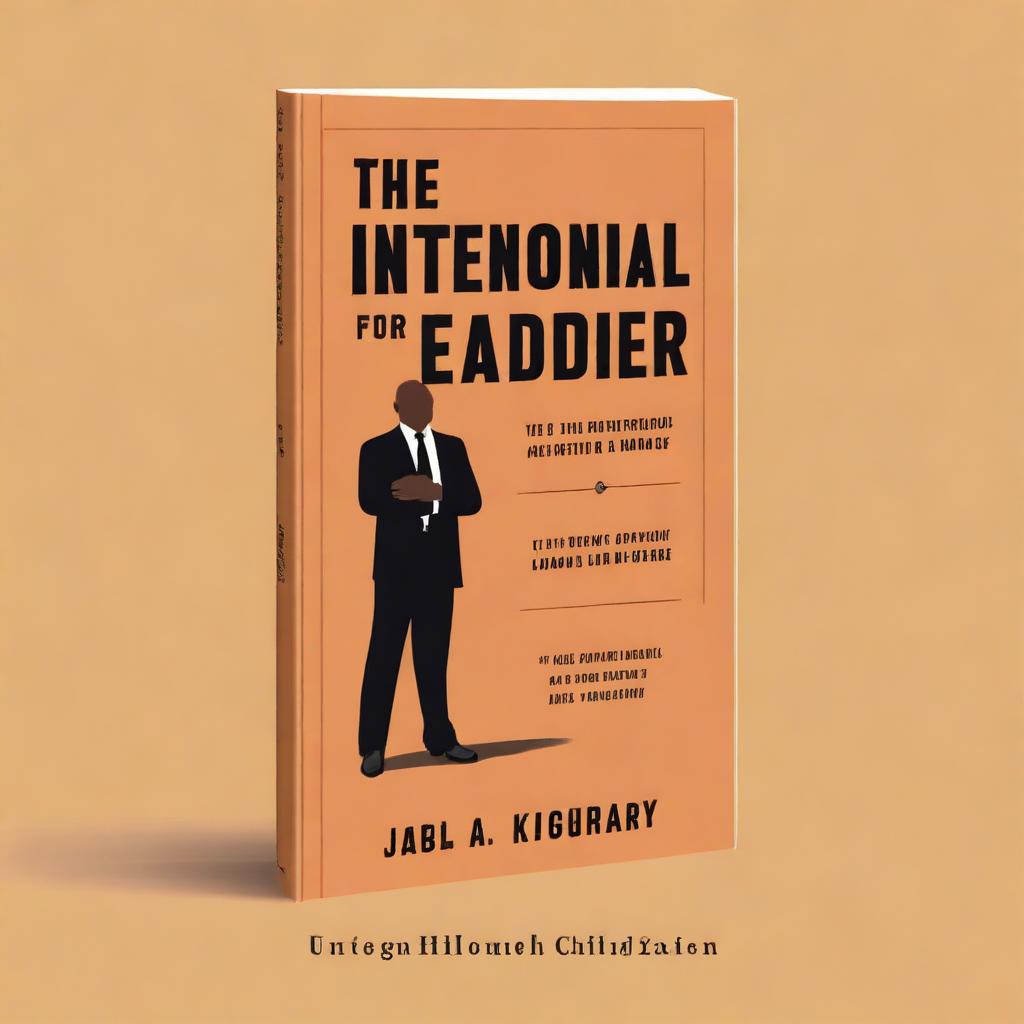 A high-quality digital art image of a book cover titled 'The Intentional Leader: 15 Intentionalities of Successful Leaders'