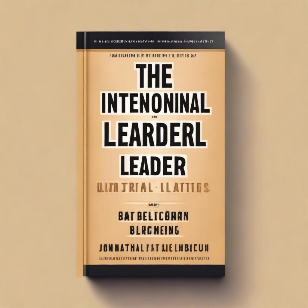 A high-quality digital art image of a book cover titled 'The Intentional Leader: 15 Intentionalities of Successful Leaders'